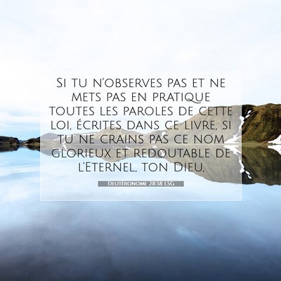 Deutéronome 28:58 LSG Image du verset biblique