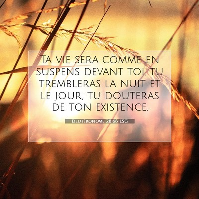 Deutéronome 28:66 LSG Image du verset biblique