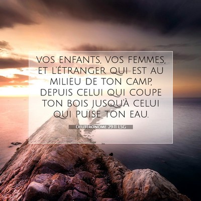 Deutéronome 29:11 LSG Image du verset biblique