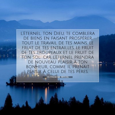 Deutéronome 30:9 LSG Image du verset biblique