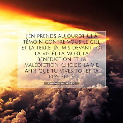 Deutéronome 30:19 LSG Image du verset biblique