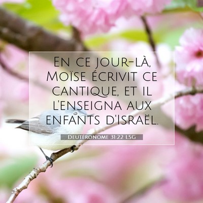 Deutéronome 31:22 LSG Image du verset biblique