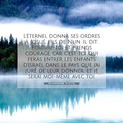 Deutéronome 31:23 LSG Image du verset biblique