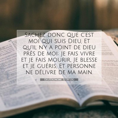 Deutéronome 32:39 Verset biblique expliqué