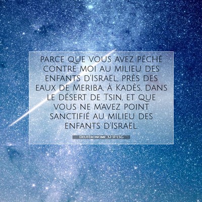 Deutéronome 32:51 LSG Image du verset biblique