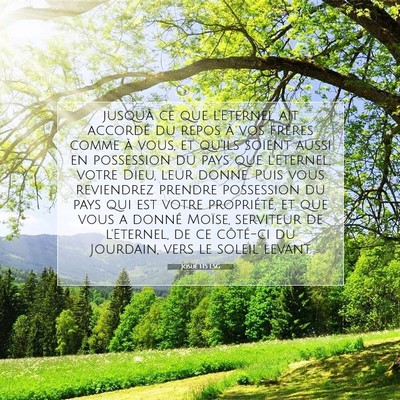 Josué 1:15 LSG Image du verset biblique