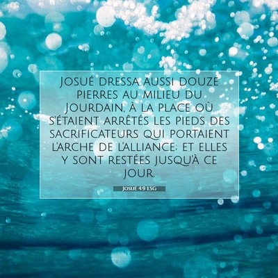 Josué 4:9 LSG Image du verset biblique