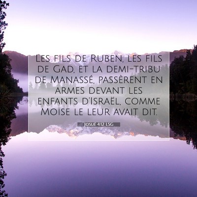 Josué 4:12 LSG Image du verset biblique