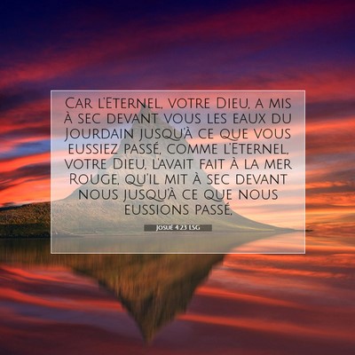 Josué 4:23 Verset biblique expliqué