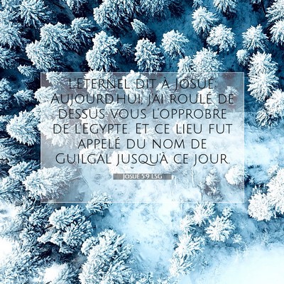 Josué 5:9 LSG Image du verset biblique