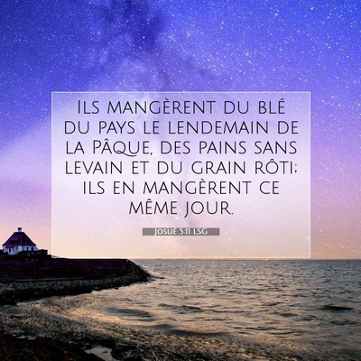 Josué 5:11 LSG Image du verset biblique