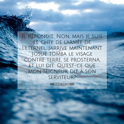 Josué 5:14 LSG Image du verset biblique