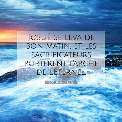 Josué 6:12 LSG Image du verset biblique