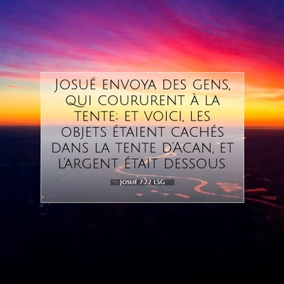 Josué 7:22 Verset biblique expliqué