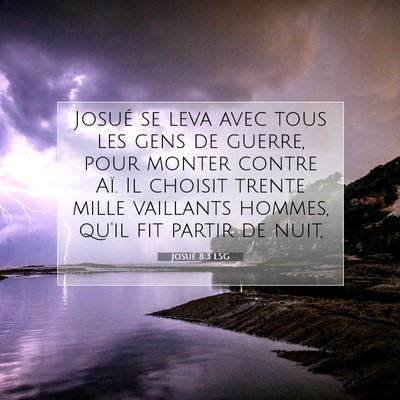 Josué 8:3 LSG Image du verset biblique