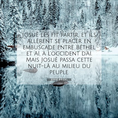 Josué 8:9 LSG Image du verset biblique