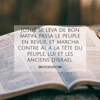 Josué 8:10 LSG Image du verset biblique