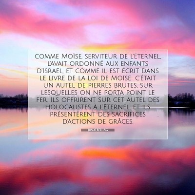 Josué 8:31 LSG Image du verset biblique