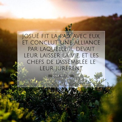 Josué 9:15 Verset biblique expliqué