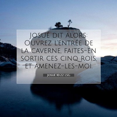 Josué 10:22 Verset biblique expliqué