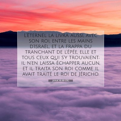 Josué 10:30 Verset biblique expliqué