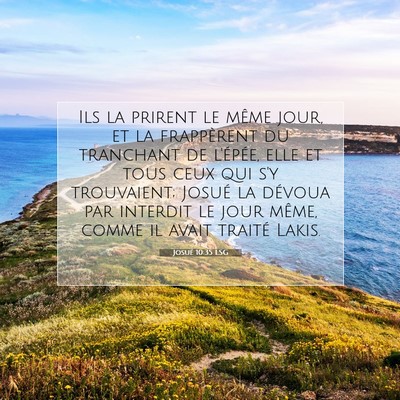 Josué 10:35 Verset biblique expliqué