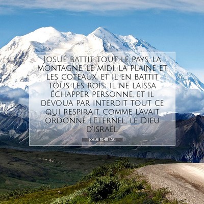 Josué 10:40 Verset biblique expliqué