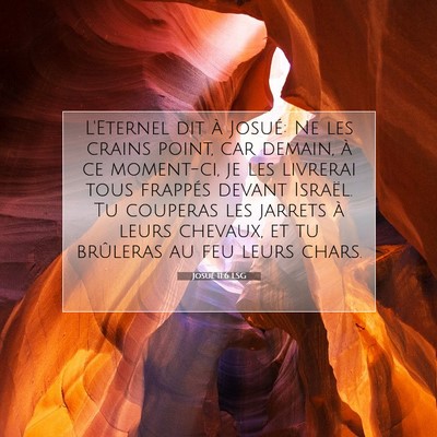 Josué 11:6 LSG Image du verset biblique