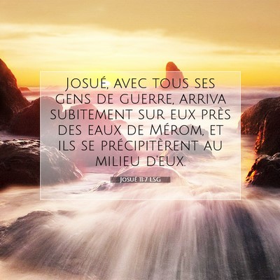 Josué 11:7 Verset biblique expliqué