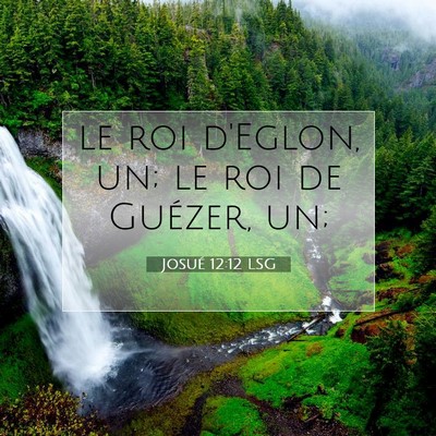 Josué 12:12 LSG Image du verset biblique