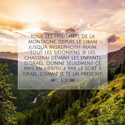 Josué 13:6 LSG Image du verset biblique