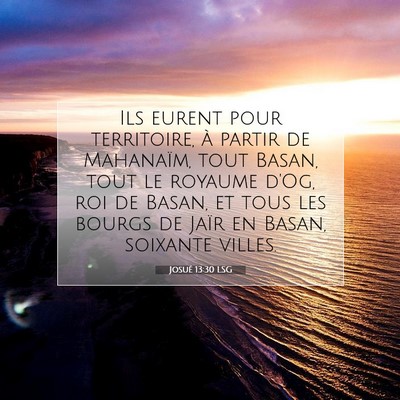 Josué 13:30 LSG Image du verset biblique