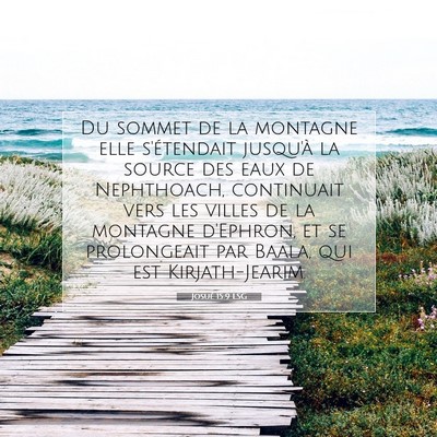 Josué 15:9 LSG Image du verset biblique