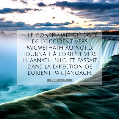 Josué 16:6 LSG Image du verset biblique