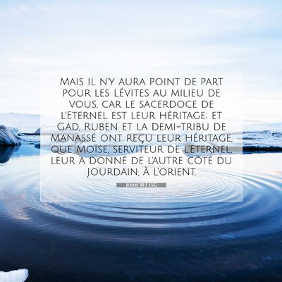 Josué 18:7 LSG Image du verset biblique