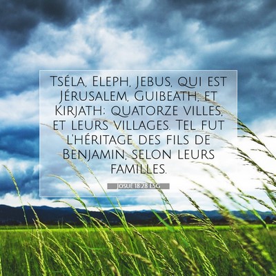 Josué 18:28 Verset biblique expliqué