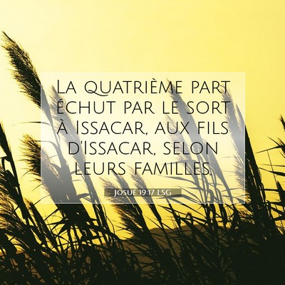 Josué 19:17 LSG Image du verset biblique