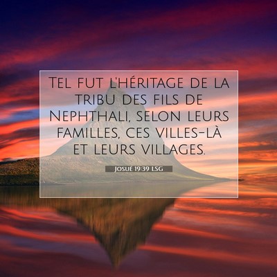 Josué 19:39 Verset biblique expliqué