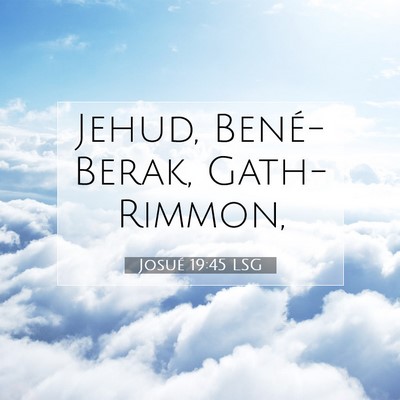 Josué 19:45 Verset biblique expliqué