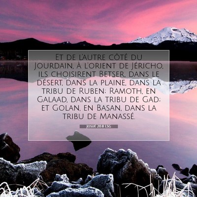 Josué 20:8 LSG Image du verset biblique