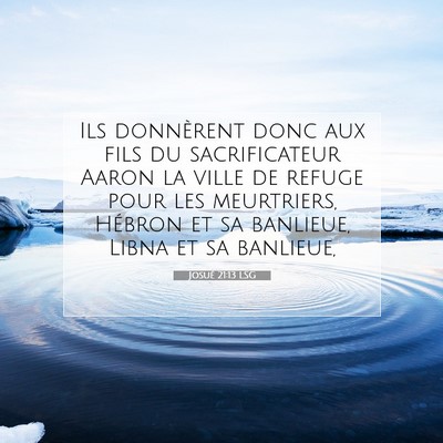 Josué 21:13 LSG Image du verset biblique