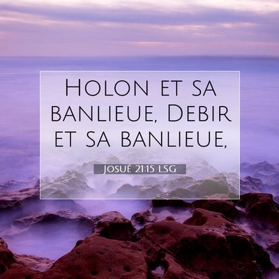 Josué 21:15 Verset biblique expliqué