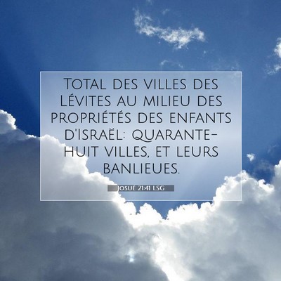 Josué 21:41 LSG Image du verset biblique