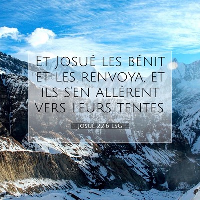 Josué 22:6 LSG Image du verset biblique