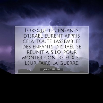 Josué 22:12 LSG Image du verset biblique