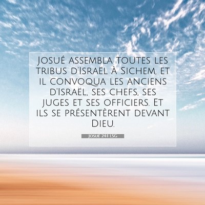 Josué 24:1 LSG Image du verset biblique