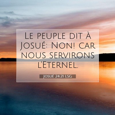 Josué 24:21 LSG Image du verset biblique