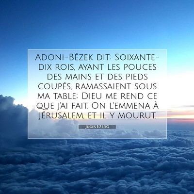 Juges 1:7 LSG Image du verset biblique