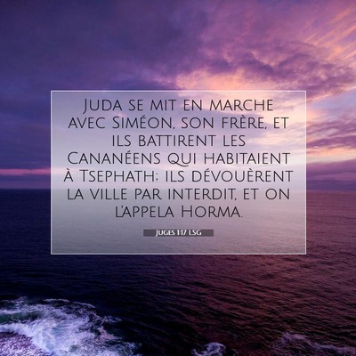 Juges 1:17 LSG Image du verset biblique