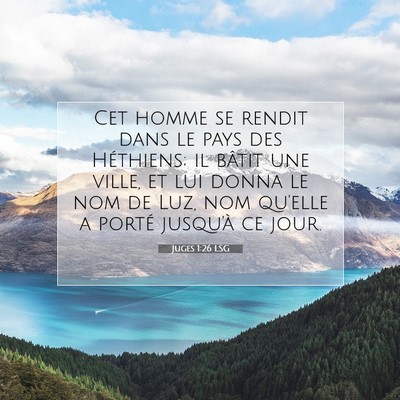 Juges 1:26 LSG Image du verset biblique